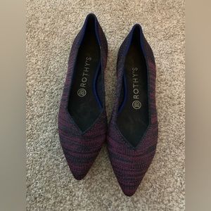 Rothy’s Retired Heather Magenta and Blue Halo flats size 8.5